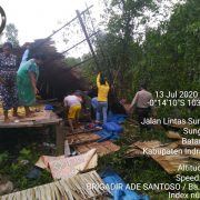 Akibat Angin Puting Beliung, Satu Rumah di Kelurahan Sungai Piring Roboh