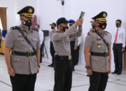Kompol R Firdaus Serahkan Jabatan Wakapolres Inhil ke Kompol Kari Amsah