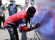 Pedagang Inhil Deklarasi Terapkan Protokol Kesehatan di Tengah Pandemi Covid-19