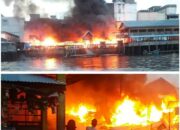 Pasar di Sungai Guntung Kebakaran, Asap Hitam Membumbung Tinggi