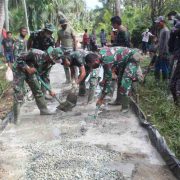 Satgas TMMD Ke-111 dan Masyarakat Terus Gesa Sasaran Fisik di Jalan Yakup 2