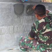 Proses Pembuatan Tugu TMMD Ke-111 Melaju ke Tahap Relief
