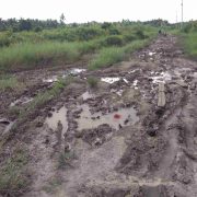 Tidak Terurus, Jalan Lintas Kecamatan di Desa Lahang Hulu