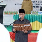 Lantik BPD se-Kecamatan Keritang, HM Wardan Harapkan BPD Bisa Bersinergi dengan Kades