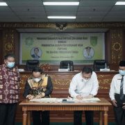 Penandatanganan MoU antara UIN suska Riau dengan Pemda Inhil Tentang Tri Dharma Perguruan Tinggi