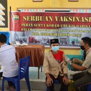 Serbuan Vaksinasi Dosis II Kembali  Diselenggarakan Kodim 0314 Inhil di Ponpes Anwarul Ulum