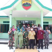Kunjungan Kerja Dandim 0314/lnhil ke Koramil 06/Kateman di Sambut Dengan Persembahan Tari dan Madihin