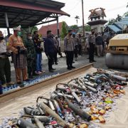 Sambut Bulan Suci Ramadhan 1443 H, Polres Inhil Musnahkan Barang Bukti KRYD Cipkon