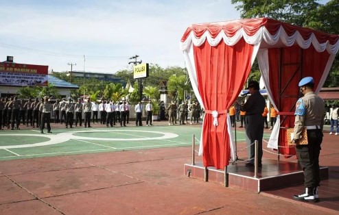 Bupati HM Wardan Pimpin Apel Gelar Pasukan Operasi Ketupat Lancang Kuning