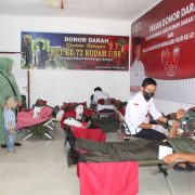 HUT ke 72 Kodam I/Bukit Barisan, Kodim 0314/Inhil Gelar Donor Darah