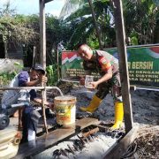 Melalui Program TNl Manunggal, Pembuatan Sumur Bor di Desa Sungai Dusun Hampir Selesai