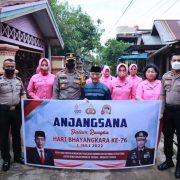 Peringati Hari Bhayangkara ke-76, Polres Inhil Gelar Anjangsana dan Bhayangkari Peduli