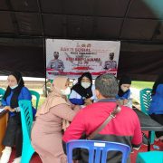 HUT Bhayangkara ke-76 Polsek Tembilahan Hulu Gelar Pengobatan Gratis Kepada Masyarakat