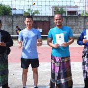 HUT Bhayangkara ke-76, Tim Jurnalis Raih Juara 1 Turnamen Fun Volly yang Digelar Polres Inhil