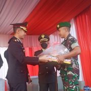 Dandim 0314/Inhil Bersama Jajaran Beri Kejutan ke Kapolres Inhil di HUT Bhayangkara Ke-76
