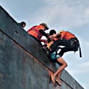 Tiga ABK Terjebak Didalam Tangki Pelampung Tongkang, di Perairan Indragiri