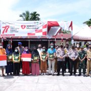 Kapolres Inhil Tinjau Pelaksanaan Vaksinasi di Sungai Salak Kecamatan Tempuling