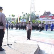 Polres Inhil Gelar Upacara Kenaikan Pangkat Pengabdian Salah Satu Anggota dari IPTU ke AKP