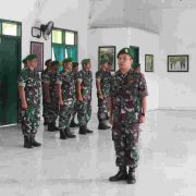 Dandim 0314/Inhil Letkol Arh M. Nahruddin Roshid Pimpin Upacara Korp Raport Pindah Satuan Anggota