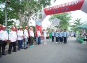 Bupati Inhil HM WARDAN Lepas Peserta Jalan Santai Dalam Rangka HAORNAS ke-40 Tahun 2023