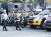 Polres Inhil Apel Gelar  Pasukan dan Simulasi Pengamanan Pemilu 2024