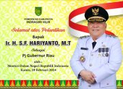 Pj. bupati Inhil Ucapkan Tahniah kepada SF Hariyanto sebagai Pj. Gubernur Riau