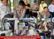 Satgas Operasi Ketupat Lancang Kuning 2024 Melakukan Pengecekan Tes Urine Sopir Travel dan Truck Ekspedisi