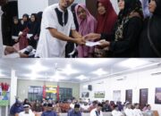 PW IWO Riau dan PD IWO Inhil Gandeng Baznas Inhil Santuni Kaum Dhuafa Dan Anak Yatim Piatu