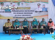 Kadiskes Inhil Dampingi Kunker Pj Ketua TP PKK Hj Katerina Susanti Terkait PHBS, Imunisasi dan PMT di Kempas