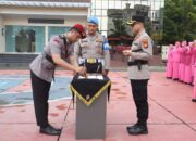 Polres Inhil Upacara Sertijab 3 Kasat dan 6 Kapolsek