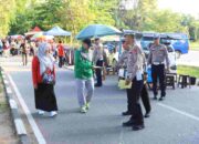 Sukseskan Riau Bhayangkara Run 2025, Polres Inhil Gelar Sosialisasi di Car Free Day Tembilahan