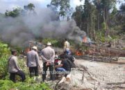 Polda Riau Lanjutkan Operasi PETI di Inhu, 10 Unit Pocay Dimusnahkan