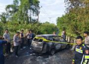 Mobil Terbakar di Inhil, Polisi Selidiki Penyebab, 2 Penumpang Luka Serius