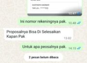 Viral Pesan WhatsApp Penipuan Atas Nama Sekda Inhil, Ini Imbauannya!