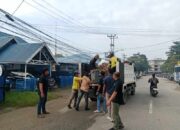 Satintelkam Polres Inhil Gelar Gotong Royong Peduli Lingkungan di Jalan Gajah Mada