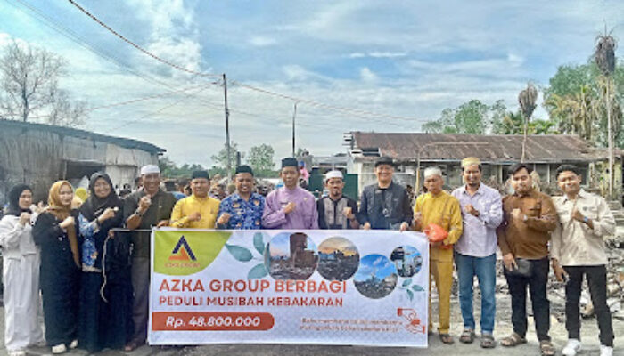 Tragedi Pasar Bom: 108 Rumah Hangus, Azka Group Ulurkan Bantuan
