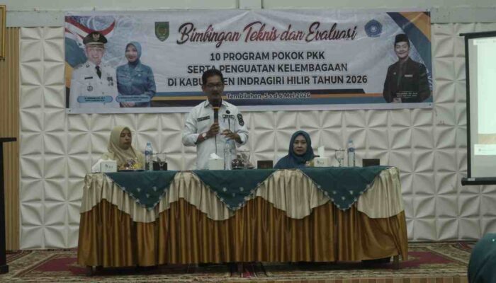 Bimtek dan Evaluasi 10 Program Pokok PKK Perkuat Kelembagaan Desa di Inhil 2026