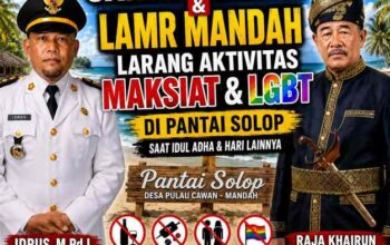 Camat Mandah dan LAMR Kecamatan Mandah Tegaskan Larangan Aktivitas Maksiat dan LGBT di Kawasan Wisata Pantai Solop