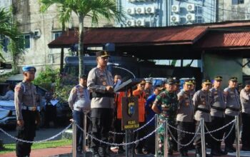 Kapolres Inhil Turun Langsung Pimpin Apel Pengamanan Malam Takbir Idul Adha
