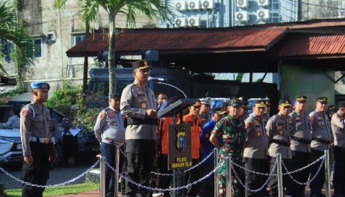 Kapolres Inhil Turun Langsung Pimpin Apel Pengamanan Malam Takbir Idul Adha
