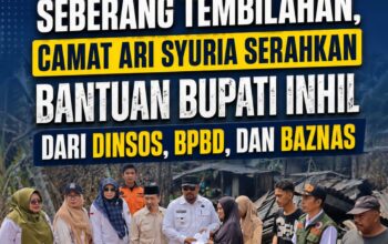 Korban Kebakaran Seberang Tembilahan Dapat Bantuan Tunai Rp8 Juta