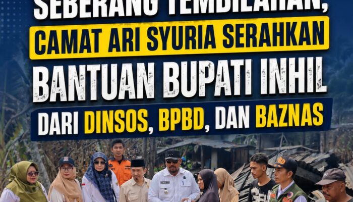 Korban Kebakaran Seberang Tembilahan Dapat Bantuan Tunai Rp8 Juta