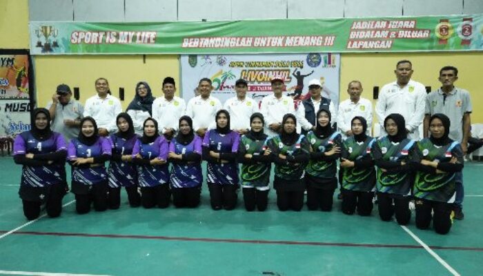 Bupati Inhil Resmi Buka Turnamen Bola Voli Milad ke-61, Diikuti 48 Tim