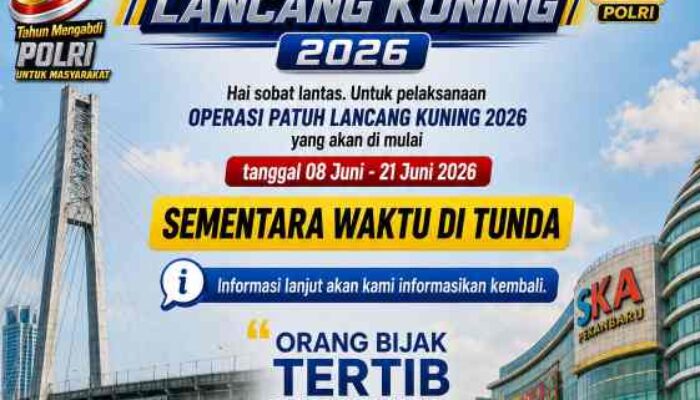 Korlantas Polri Tunda Operasi Patuh 2026, Ditlantas Polda Riau Ajak Masyarakat Tetap Tertib Berlalu Lintas