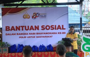 Meriah, Polres Inhil Gelar Pekan Olahraga dan Bansos untuk Warga