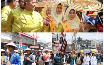 Pawai Ta’aruf MTQ Riau, Kafilah Inhil Pamerkan Budaya Daerah