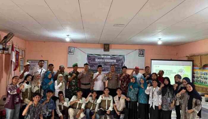 Kapolsek Tembilahan Hulu Hadiri Sosialisasi Pengolahan Limbah dan Budidaya Azolla Bersama Mahasiswa KKN UNRI