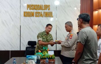 Kapolres Indragiri Hilir Beri Kejutan Ulang Tahun ke-42 untuk Dandim 0314/Inhil, Perkuat Sinergitas TNI–Polri