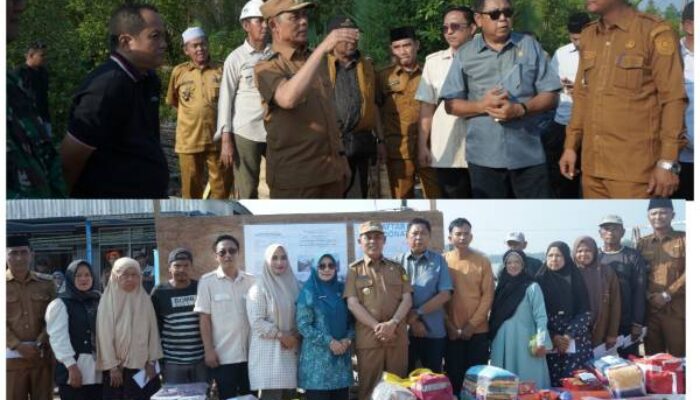 Bupati Herman Tinjau Abrasi Tanah Merah, Bantuan Disalurkan dan Mitigasi Disiapkan