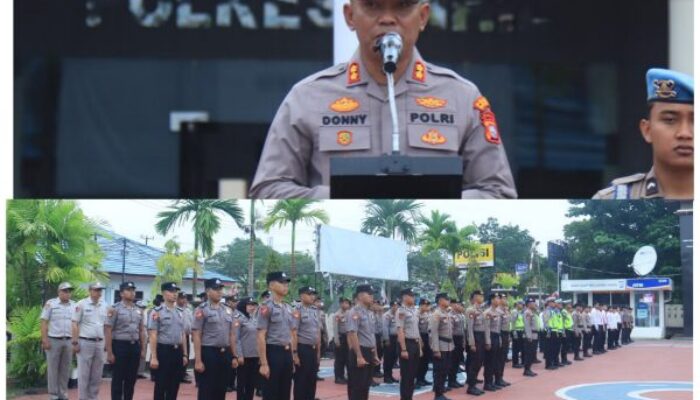 Pesan Tegas Kapolres Inhil di Apel Perdana, Ini yang Jadi Sorotan